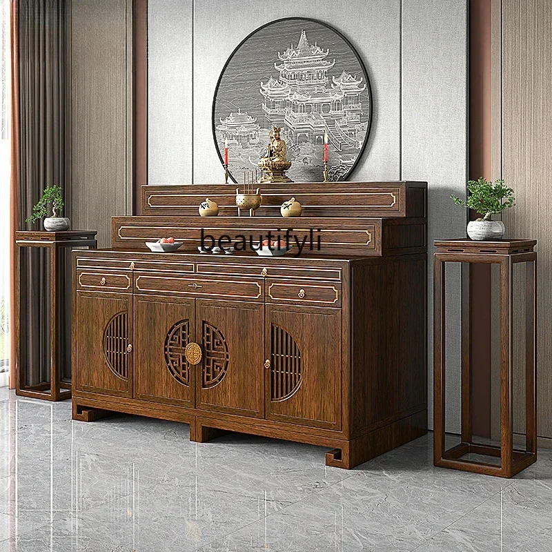 Новый алтарь в китайском стиле стол для курильницы из цельного дерева тибетский