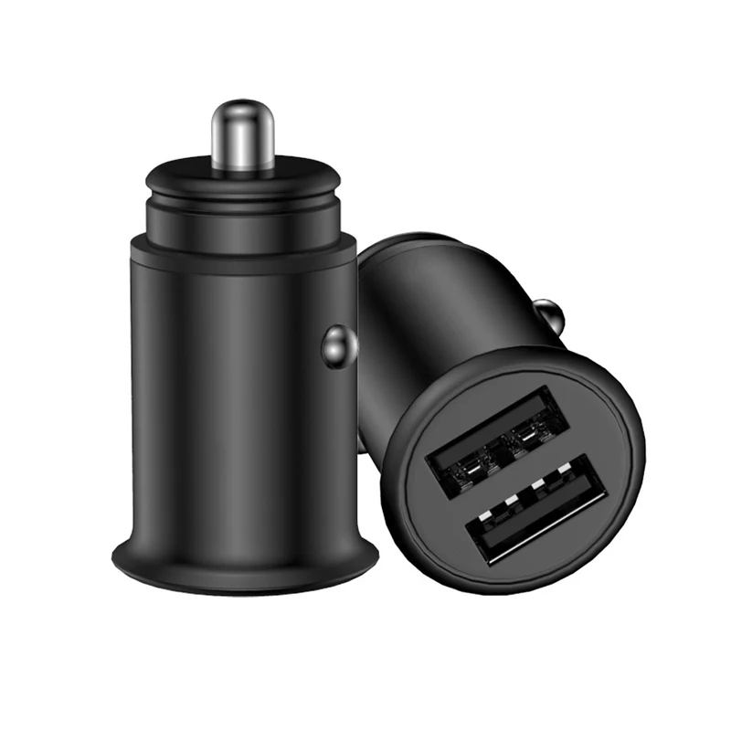 

New 12V Power Dual 2 Port USB Mini Bullet Car Charger Adapter for Phone