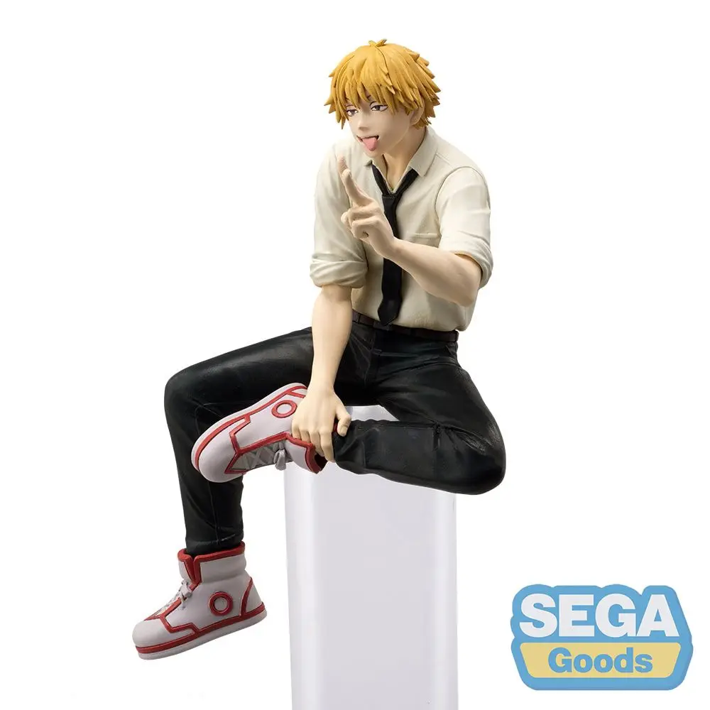 

SEGA Оригинальные фигурки героев аниме бензопилы, коллекционные модели, игрушки, подарки для детей, положение сидя Denji, милый мультяшный аниме