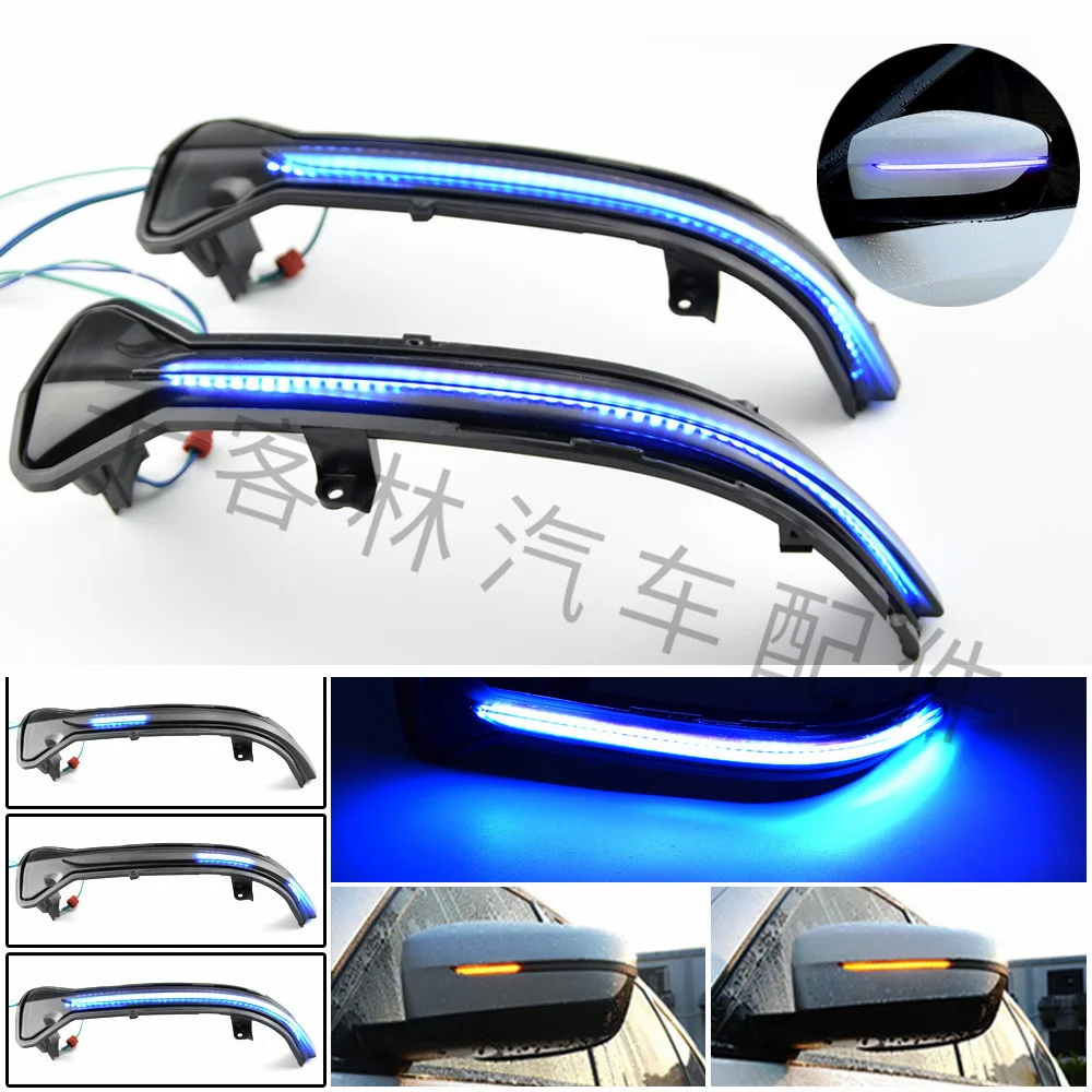 

For BMW G20 G21 G28 G2x 2019+ Blue and Yellow Bicolor Rearview Mirror Flowing Water Turn LED Light