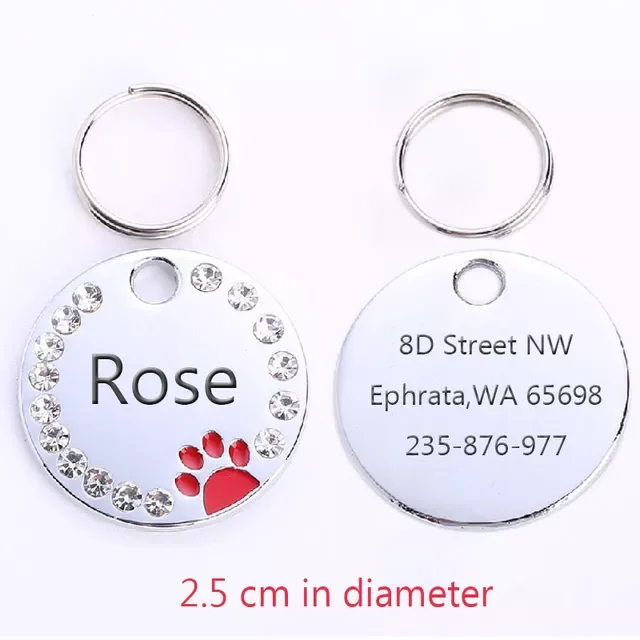 

Именные Бирки Для домашних животных с индивидуальной гравировкой, аксессуары для ошейников и собак, подвеска с именной табличкой, металлич...