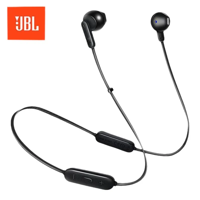 Фото JBL T215 Беспроводные Bluetooth-наушники с шейным ремешком Двусторонняя стерео спортивная гарнитура Водонепроницаемая защита от пота Шумоподавление вызова №1