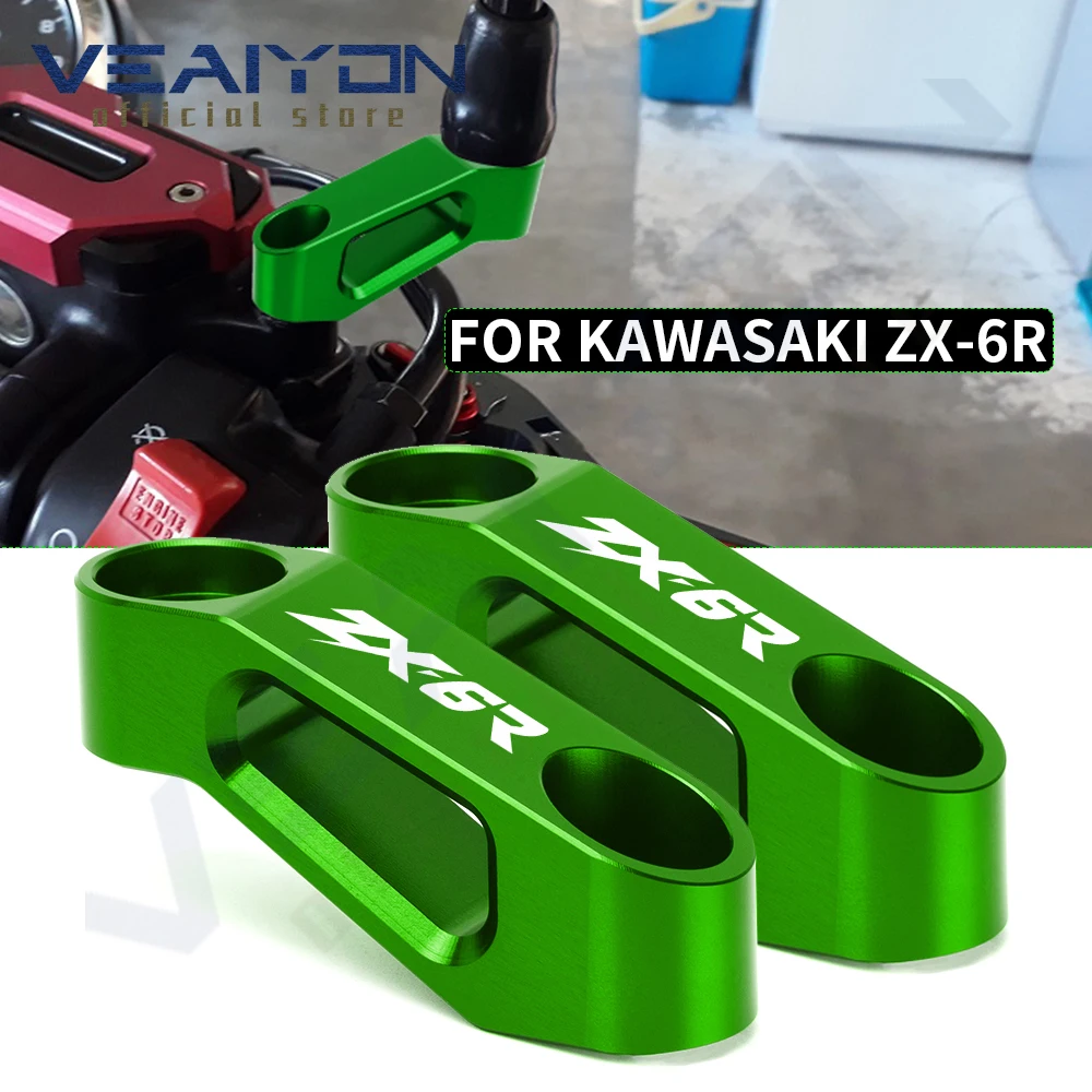 

For Kawasaki ZX6R ZX10R ZX12R ZX14R ZX 6R 10R 12R 14R Motorcycle CNC Aluminum Mirror Riser Extenders Spacers Extension Adapter