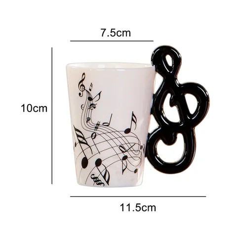 Креативная необычная керамическая чашка с ручкой Note, чашка для кофе и молока, индивидуальная чашка, уникальный инструмент, Подарочная чашка