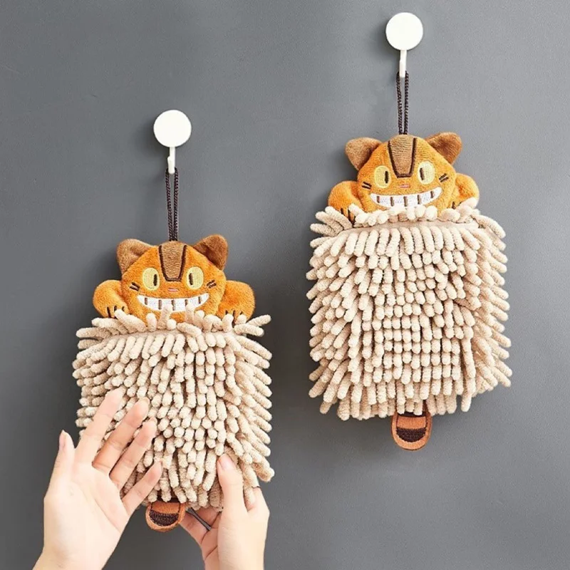 

Cartoon Animal Chenille Hand Towel Kitchen Bathroom Super Soft Absorbent Quick-dry Handkerchief for Home Wall Mounted Towels