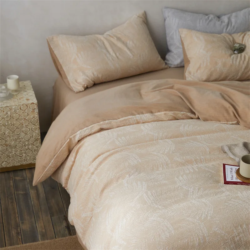 Длинная хлопковая кровать в японском стиле класса А с четырьмя предметами