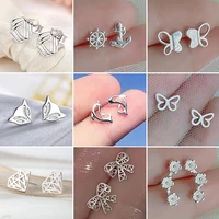 925 silver needle zircon earrings hypoallergenic fashion ear studs female pendant tassel pendant earrings for women jewelry gift