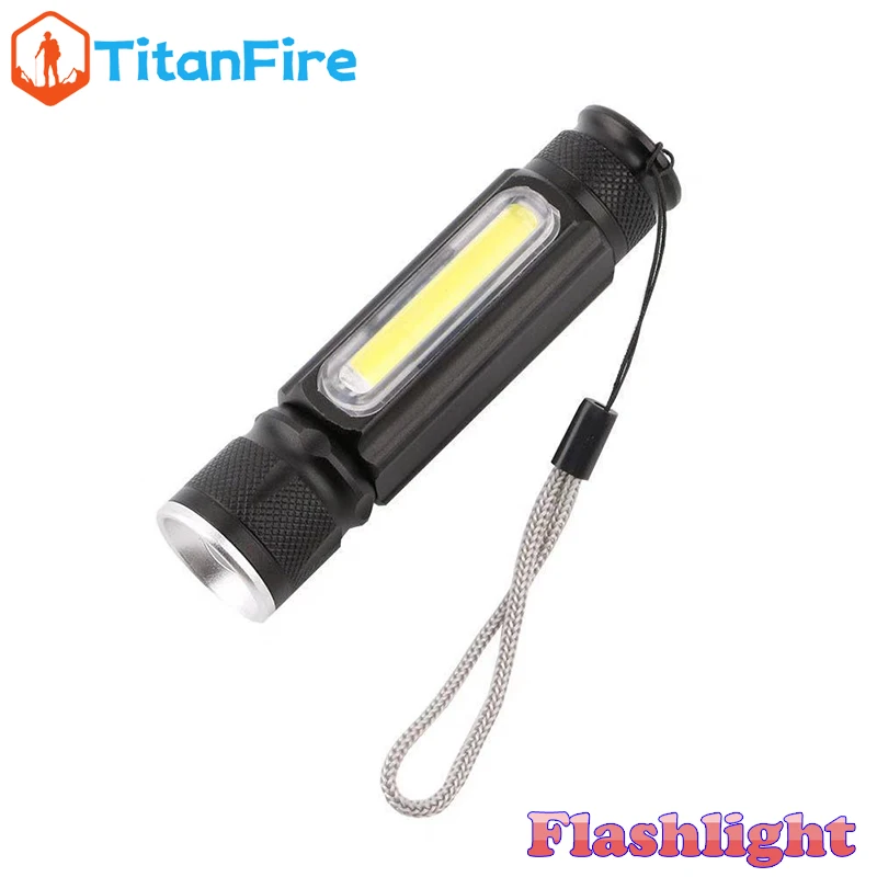ZK20 T6 Strong Light LED USB Rechargeable Flashlight Magnetic Torch Lanter Zoomable Flashlight COB Zoom Highlight Outdoor Light