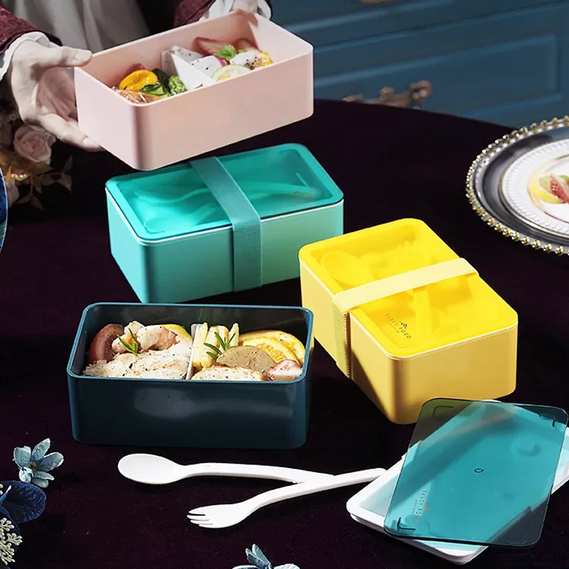 

New Lunch Box 2022 Rectangular Lunch Box Student Microwave Multi-Layer Lunch Box Tableware Bento Food Container Storage Breakfa
