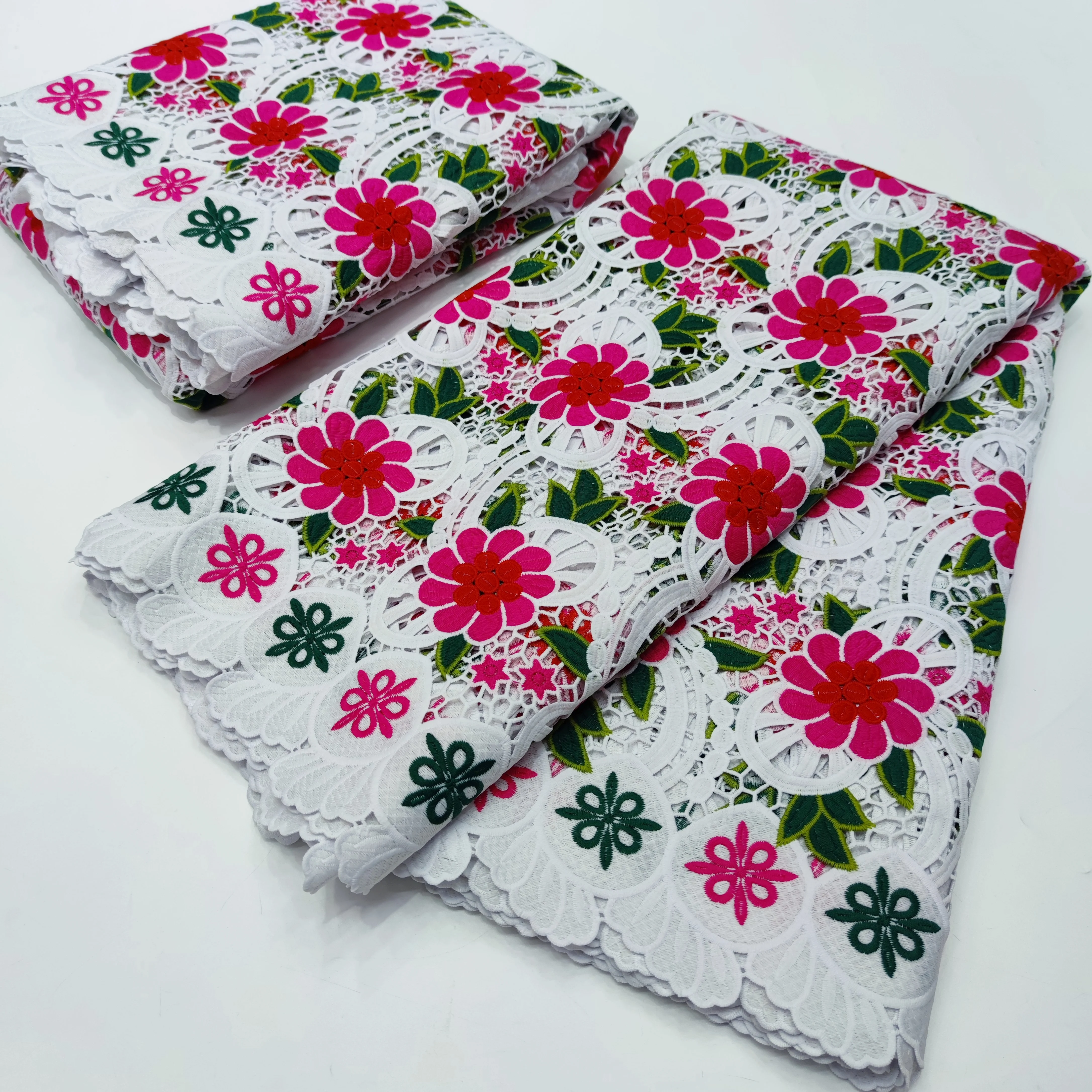 

2022 PINK New Design African Guipure Lace Fabric,Latest Nigerian Cord French Swiss Voile Lace In Switzerland For Party