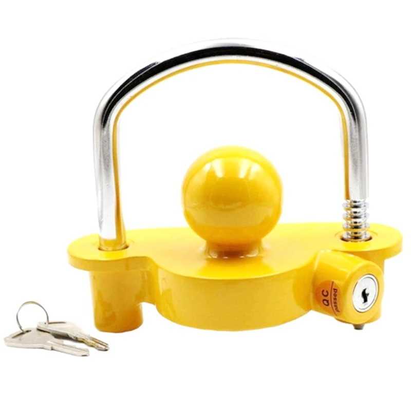 

Coupler Lock Hitch Trailer Lock with 2 Key Heavy-Duty Steel Fit 1-7/8 Inch 2 Inch and 2-5/16 Inch Heavy Duty Theft Lock