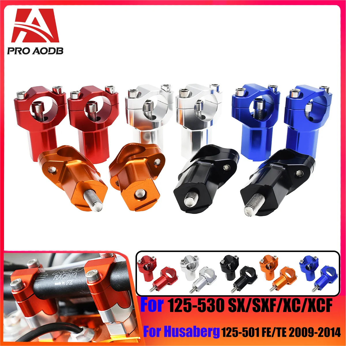 Для KTM 2016-2023 EXC 300 52 мм крепление на руль 250 SX 125 EXC-F 350 SXF 450 530 XC XCF 690 SMC Enduro R