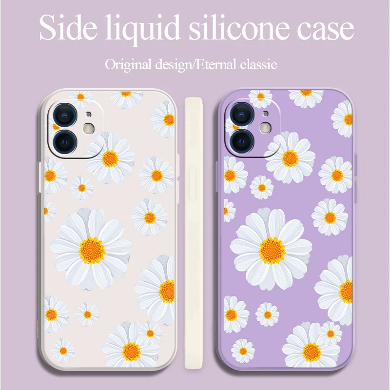 

Daisy Flower Colored Phone Case For iPhone 12 13 Pro Max Mini 11 Pro Max X XR XS MAX SE2020 8 7 Plus 6 6S Plus NEW Back Cover