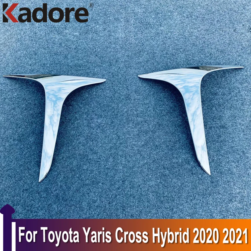 

Передняя фотовспышка для Toyota Yaris Cross hybrid 2020 2021, хромированные противотуманные фары, накладки для защиты автомобильных аксессуаров, 2 шт.
