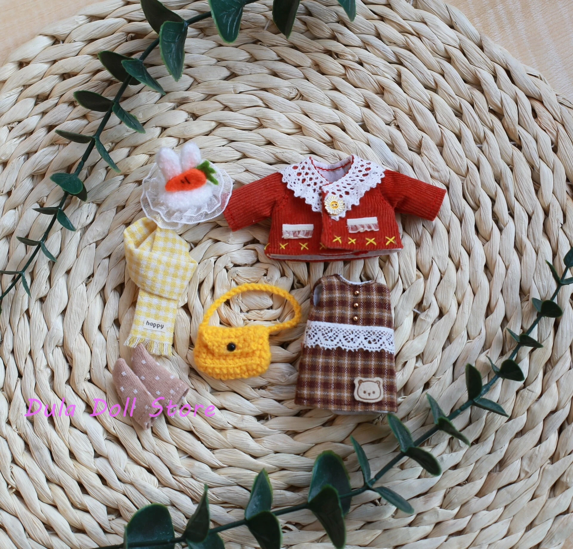S Dula Doll Одежда Заколка для волос с кроличьими ушками, комплект пальто для куклы ob11 GSC (art.: 3920d2ba85dbf) - 3920d2ba85dbf