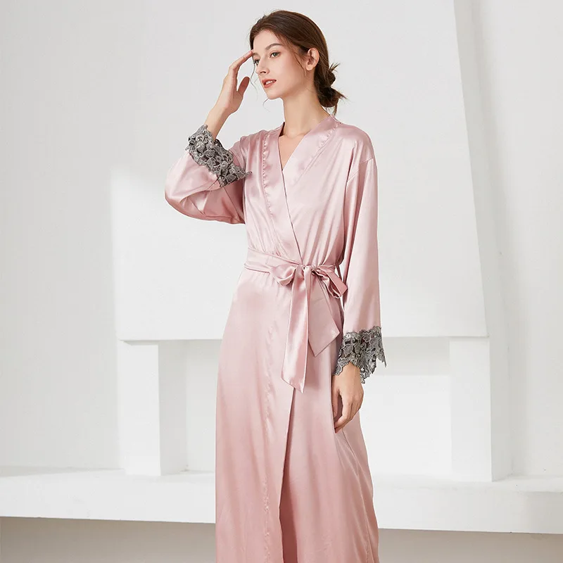 Silk Robes for Women New Silk Kimono Bathrobe Women Silk Bridesmaid Robes Sexy Satin Sleepwear Robe Ladies Dressing Gowns
