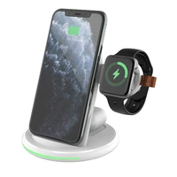 three in one wireless charger dock for iphone samsung huawei smart phone fast charging station for airpods pros apple watch