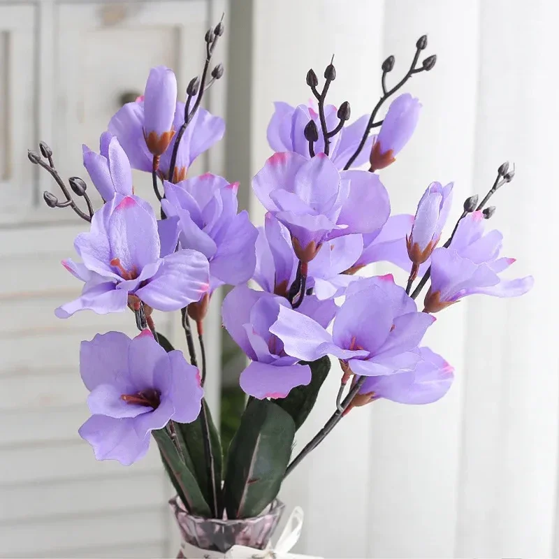 

Искусственные цветы магнолия шелк 20 головок