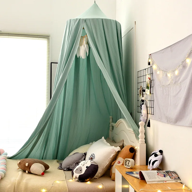 Children's Tent Kids Bed Mosquito Net Round Dome Hanging Indoor Outdoor Castle Play Tent Kid Room Bed Curtain