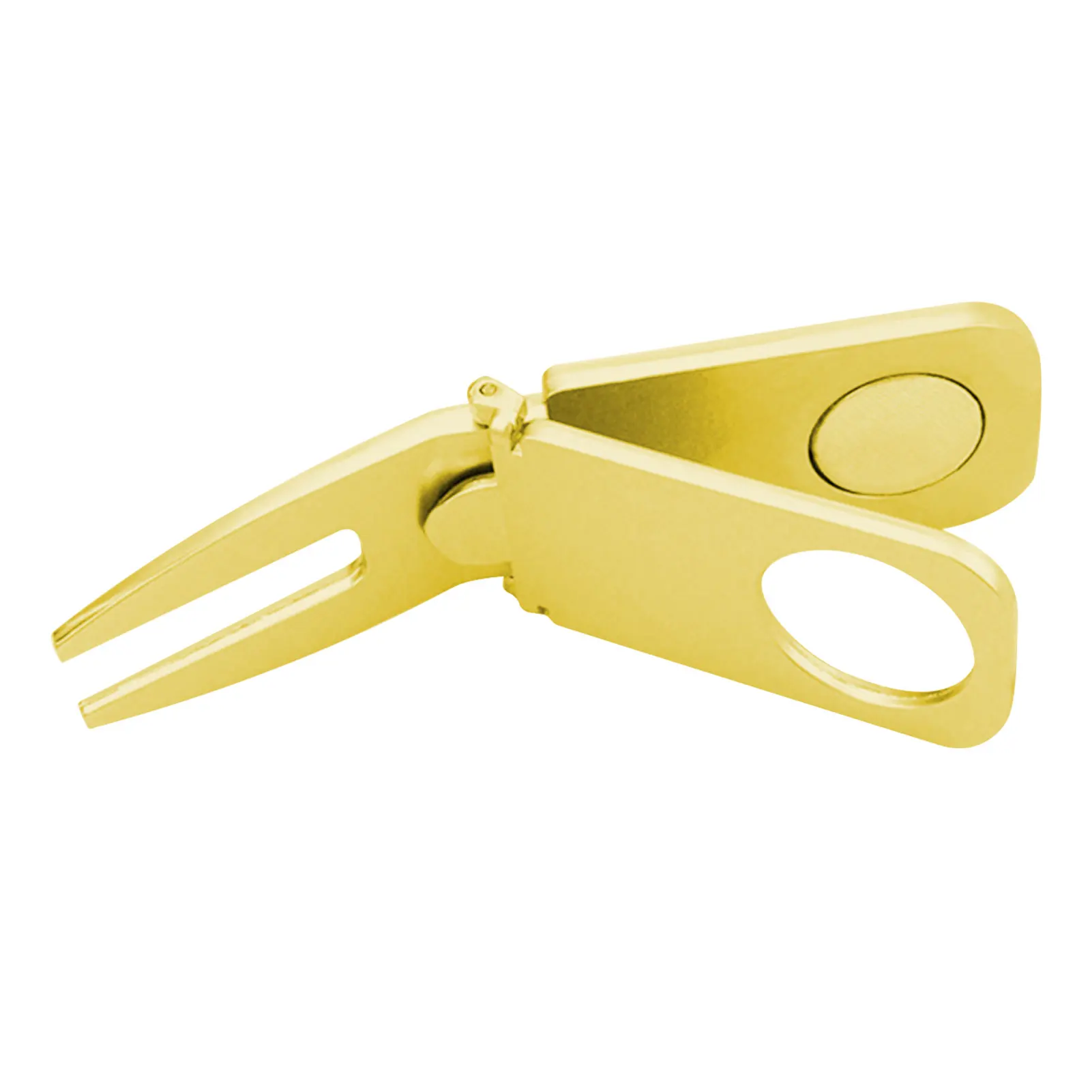 

Foldable Metal Divot Tool Divot Repair Tool with Magnetic Ball Marker and Button Portable Mark Repair Tool with Button