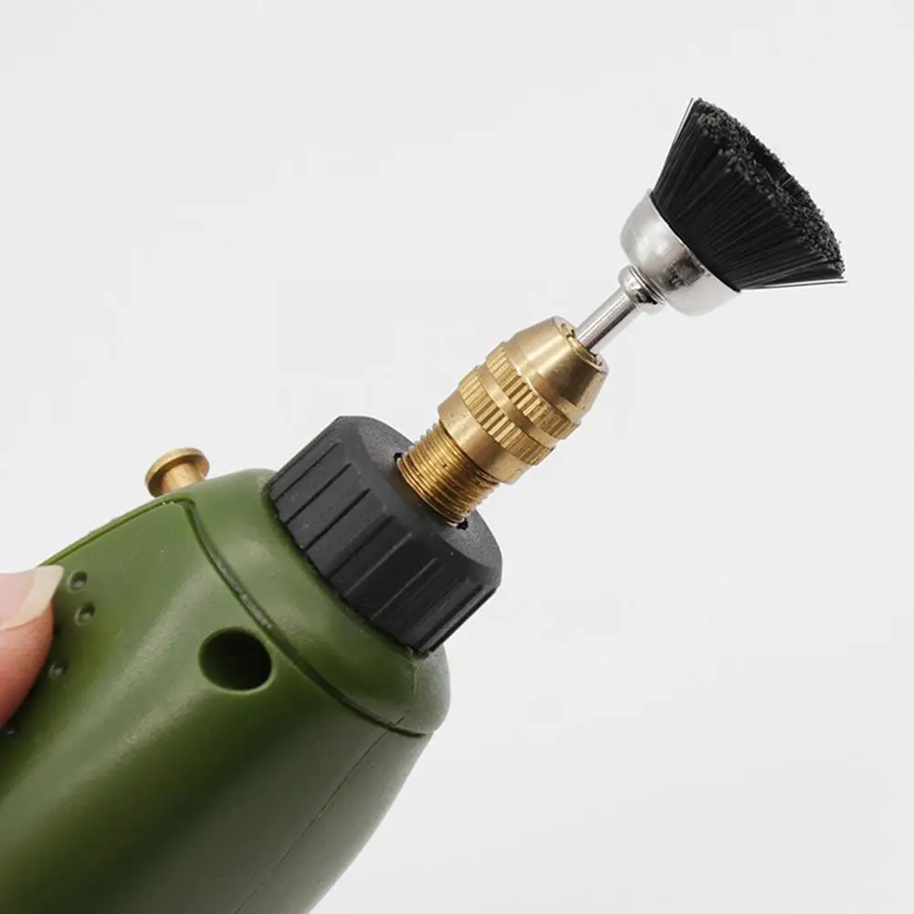 

2.35mm Shank Wool Bristle Wheels Mini Brush Tool For Dremel Drill Polishing Grinding Wheel T-shaped Small Steel Wire Brush S3K9