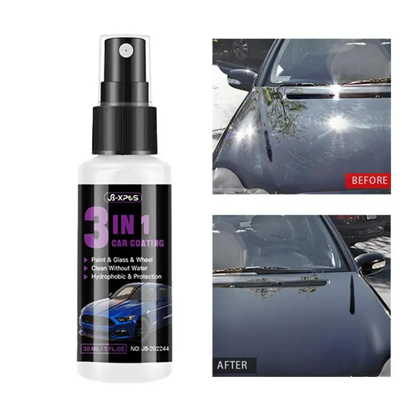 

Керамический спрей для автомобилей, средство быстрого нанесения керамического покрытия, автомобильный воск, гидрофобная формула и УФ-защитный керамический спрей для автомобиля