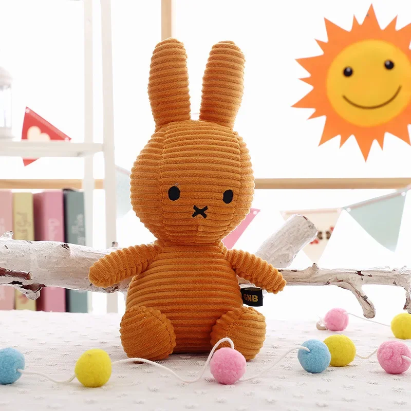Фото 8-дюймовый кавайный милый полосатый кролик Miffy PP, хлопковая мягкая фигурка, игрушка, периферийная кукла, Рождественский подарок для девочек и мальчиков №3