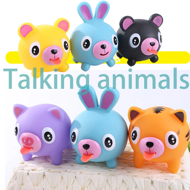 Antistress Fidget Toys Talking Animal Jabber Ball Tongue Out Stress Relieve Soft Ball for Kids Adult Baby Bath Toys Kids Gift