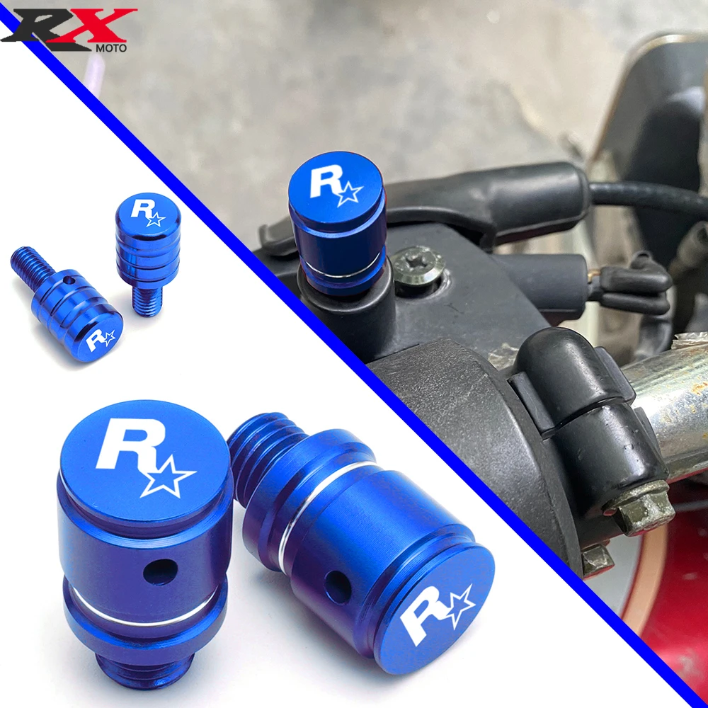 

M10*1.25 CNC Reaview Mirror Hole Plug Screws Caps Bolts Clockwise For Kymco Xciting 250 300 500 Downtown 125 300 350 Accessories