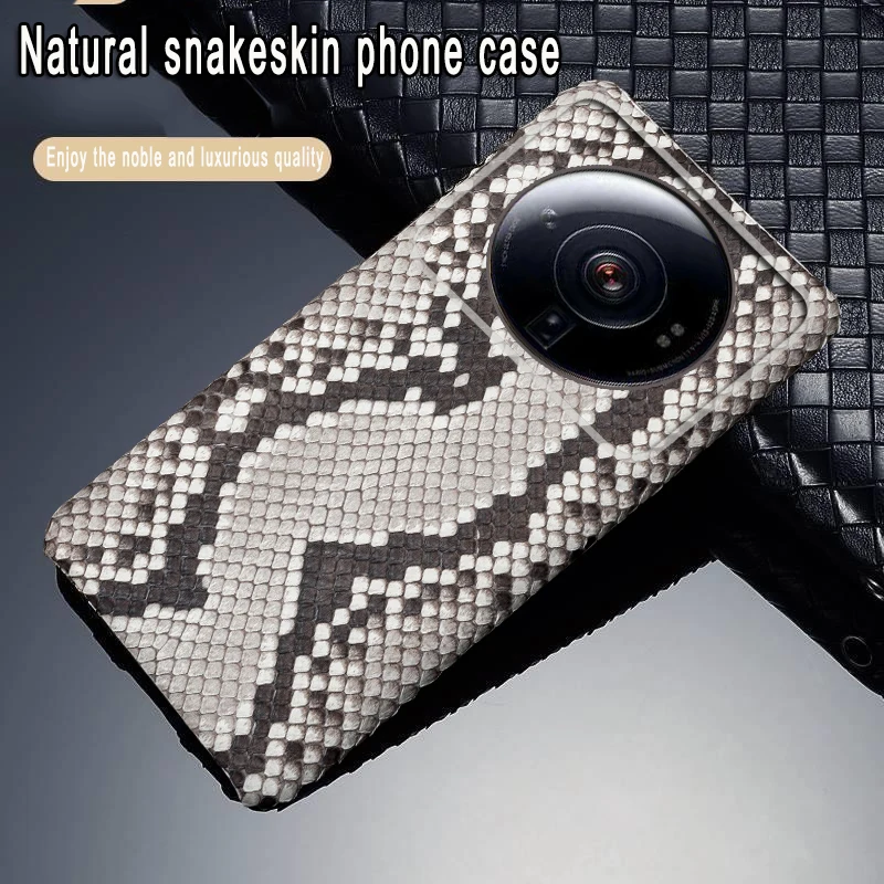 

Genuine Leather Phone Case For Xiaomi 6 8 9 Pro 6X A1 A2 A3 Lite Poco F1 F2 pro X3 Case Real Python Skin leather Back Cover