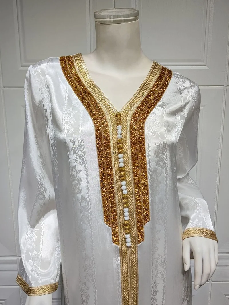 Muslim Fashion Abayas For Women Dubai Turkish Long Sleeve Dress Islamic Clothing Wedding Party Moroccan Kaftan Kimono Boubou