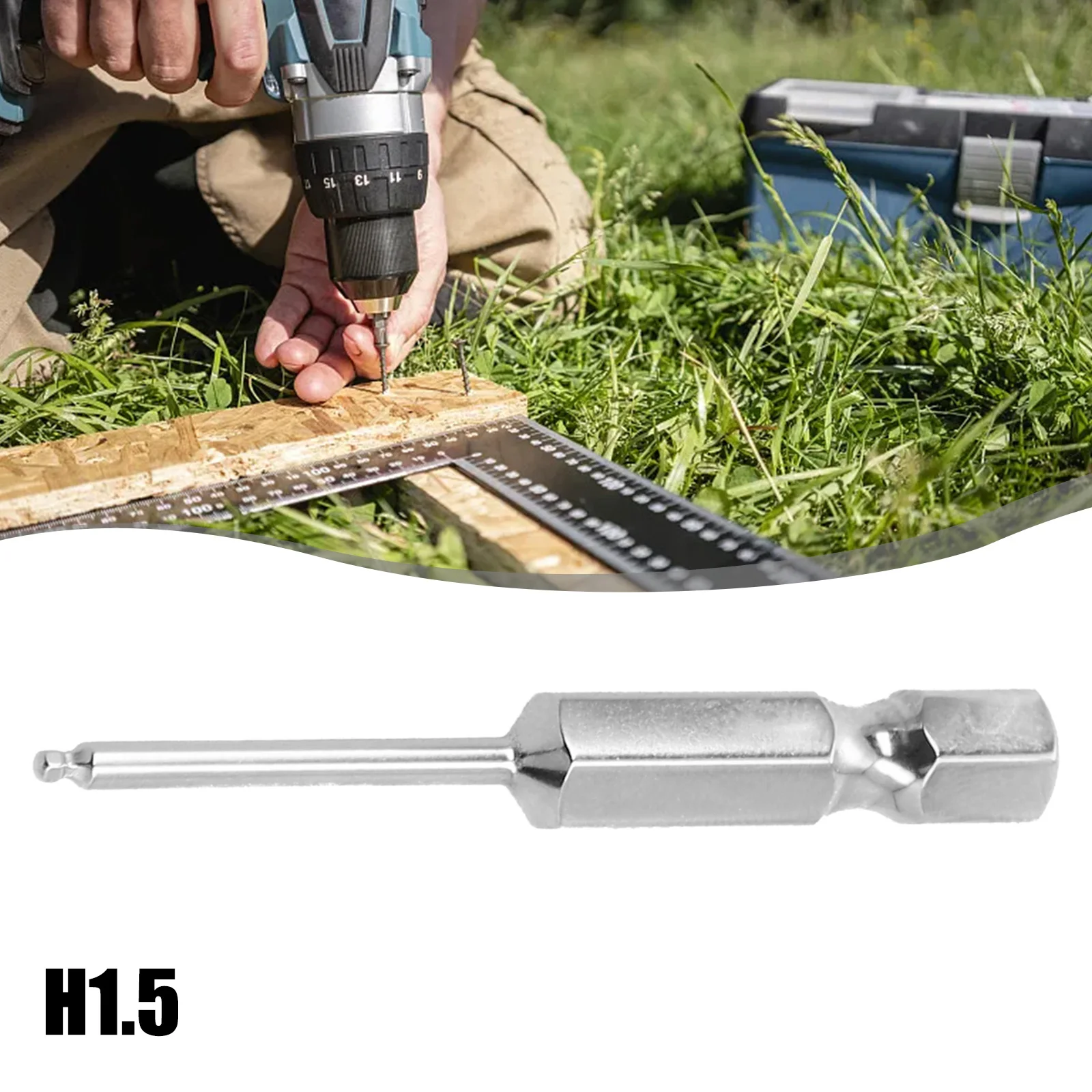 

1pc Ball End Hex Screwdriver Bit Metric Hex Bit 50mm Long Magnetic Driver Bit Hand Alloy Steel Screwdriver Tool Bit Tool