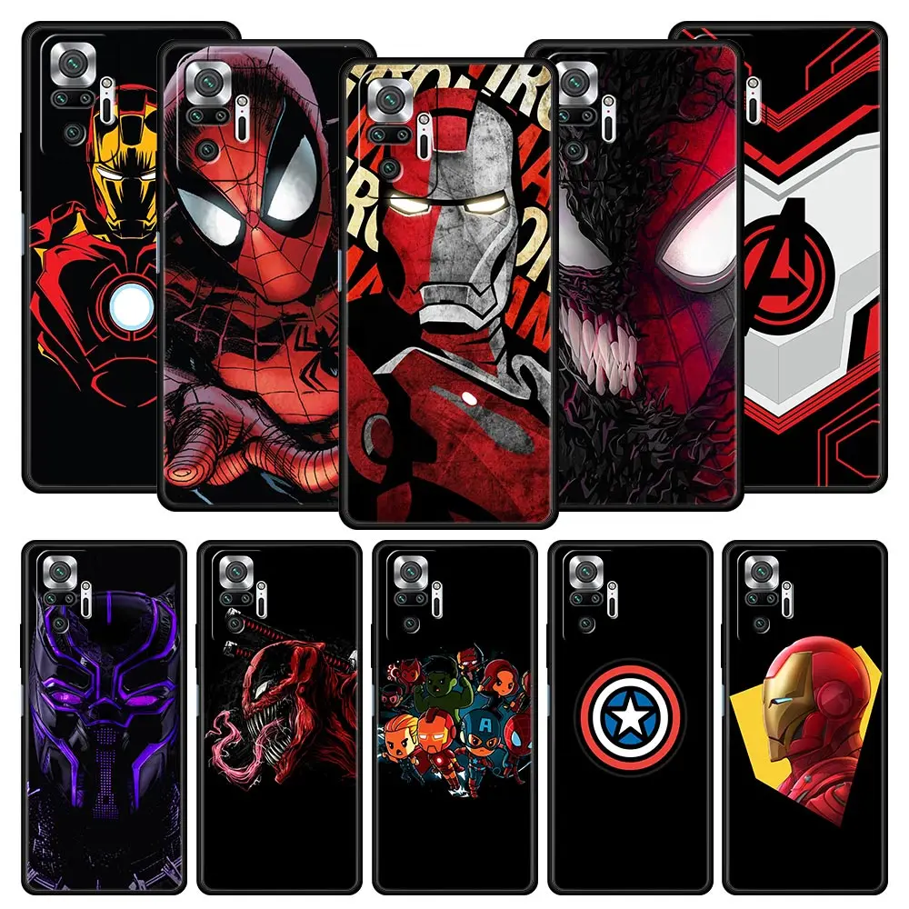 

Disney Superheroes Avengers Phone Case For Xiaomi Redmi Note 11 10 8 Pro 10S 9S 9 9T 8T 9C 9A 8A 7 K40 Gaming K50 11T 5G Cover