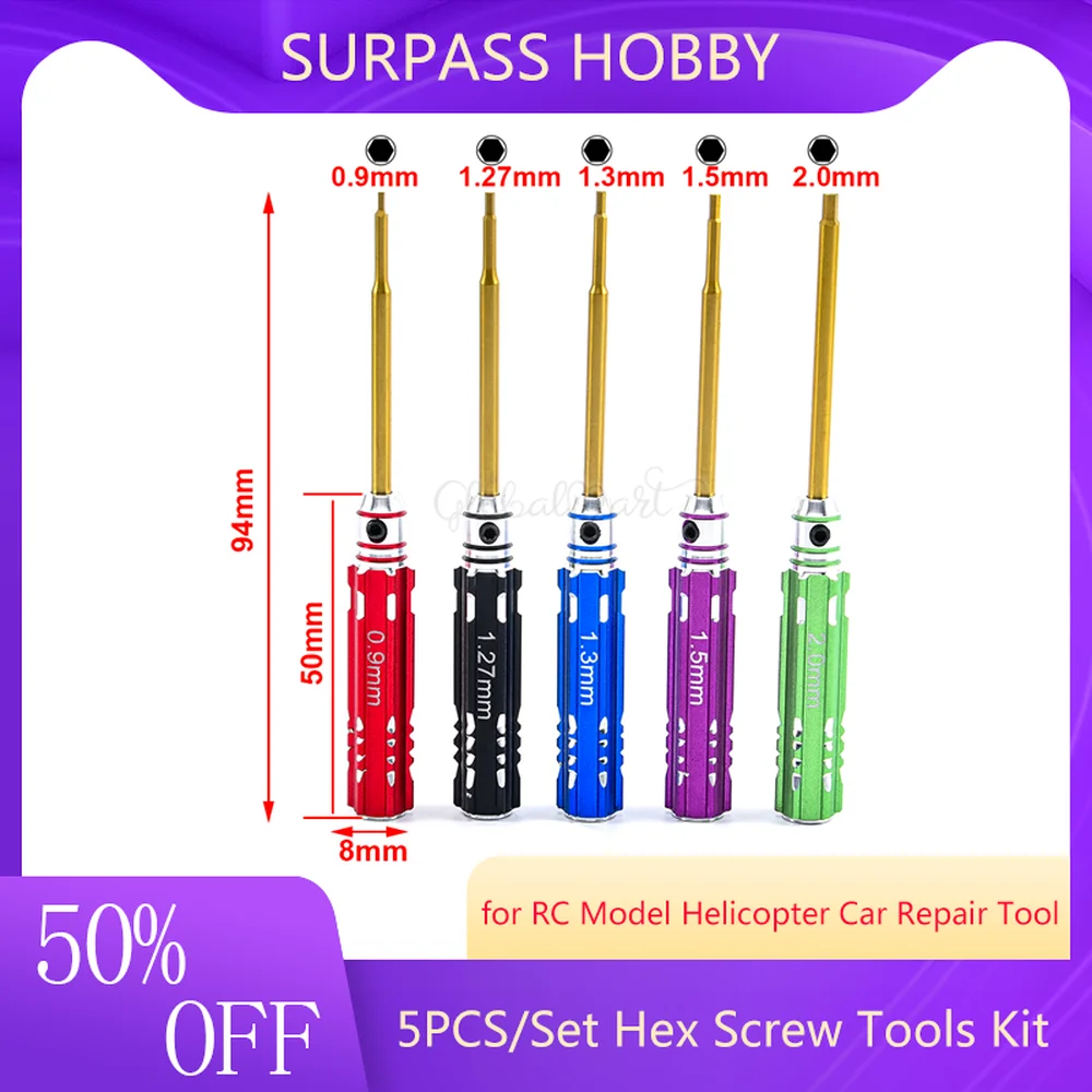 Набор отверток с шестигранным хвостовиком 0 9/1 27/1 3/1 5/2 мм |