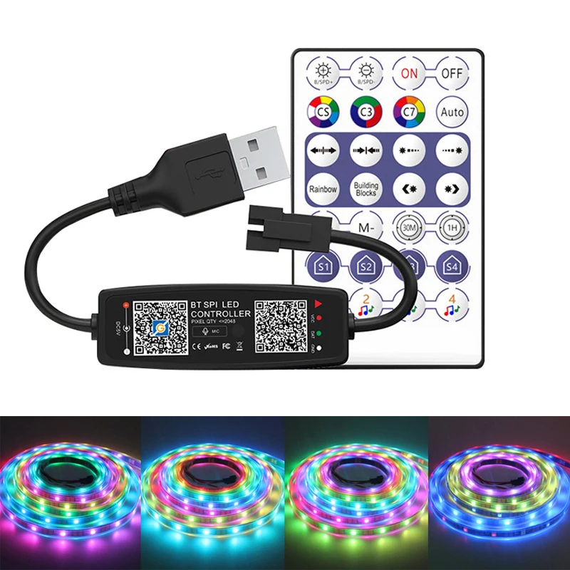 WS2812B Ontroller USB Bluetooth совместимый с комплектом светодиодных лент управлением через