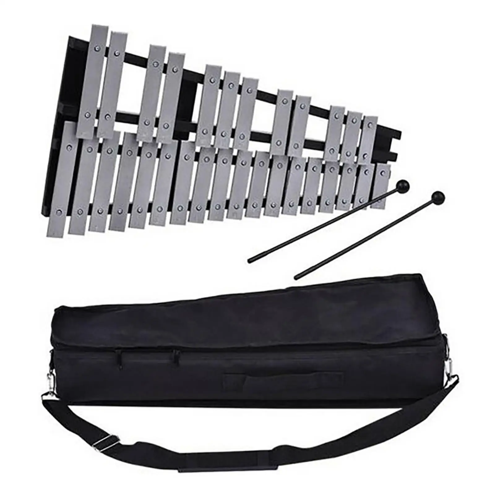 

Professional 32 Notes Glockenspiel Xylophone Bell Percussion Instrument and Carrying Bag for Beginner Kids Adult Gifts