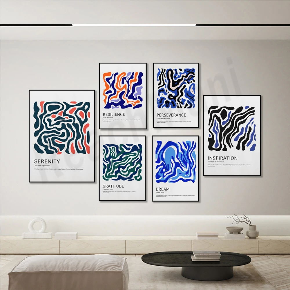 Плакат с мотивационными цитатами: мечты вдохновение спокойствие невечность