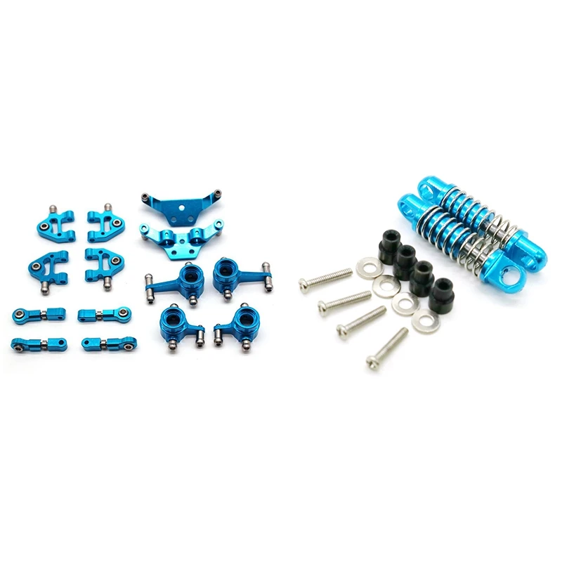 

1X для Wltoys 1/28 P929 синий и 2 шт. 1/28 RC Алюминиевые амортизаторы для Wltoys K969 K989 K999 4WD короткий ход дрейф