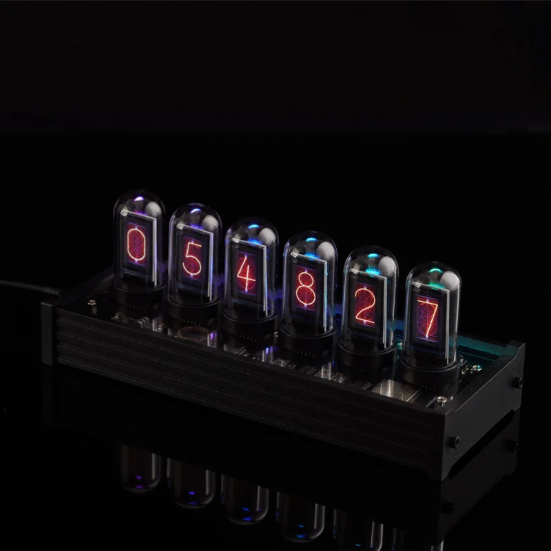 6-битные светящиеся аналоговые часы Nixie Tube настольные Креативные украшения