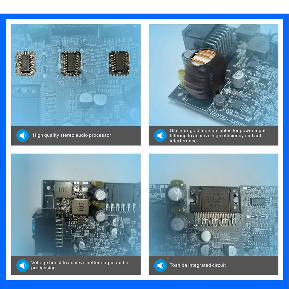 Hi-Fi усилитель звука DSP на Android 4x47 Вт |