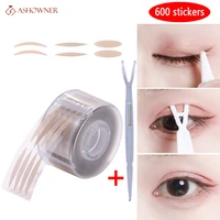 600pcs invisible double eyelid sticker lace eye strip transparent gauze mesh lace tape self adhesive stickers eye tape tool