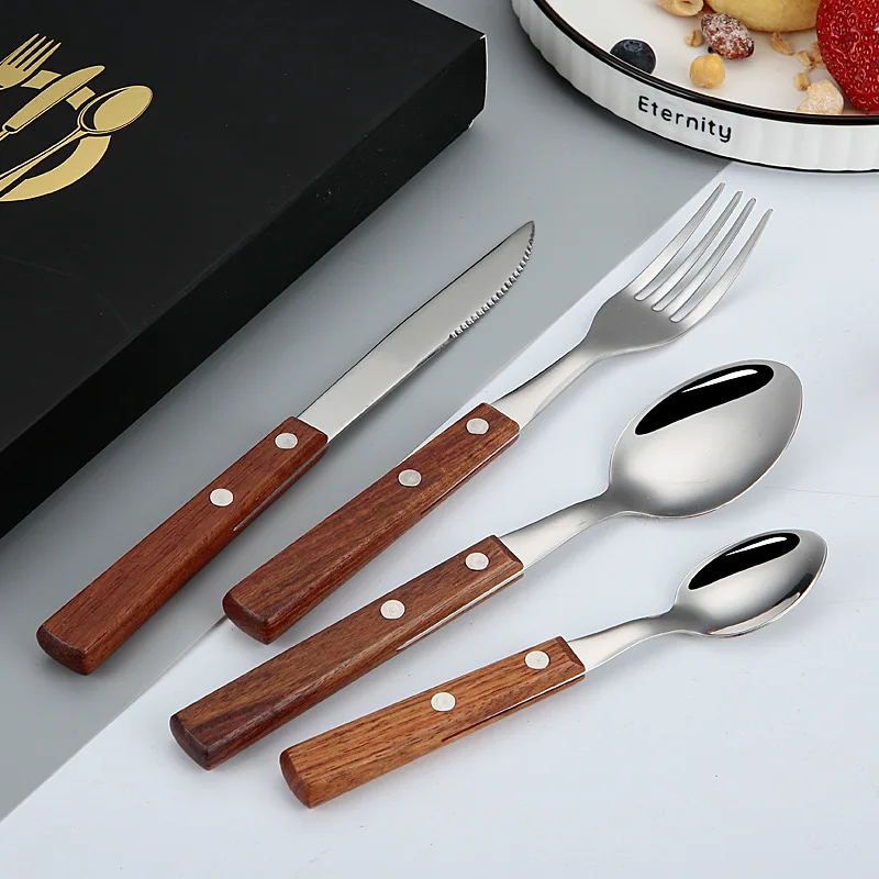 

Exquisite Silverware Set Stainless Steel Flatware Set Fork Spoon Knife Set Eating Utensils Tableware Set Dishwasher Safe
