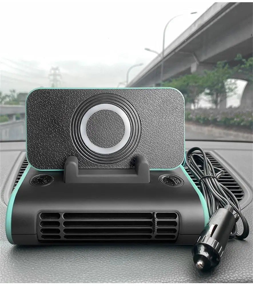 Center Console Multi-functional Cooling Fans Wireless Charging Mobile Phone Holder Interior Accessories