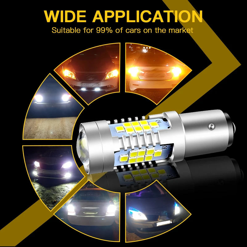 Фото 2x P21W 1156 BA15S LED-лампы заднего хода для Seat Ibiza MK II 6K1/III 6K1/MK III 6L1/Leon 1M1/Altea 5P1/XL 5P5 5P8/7V8 7V9/Arona KJ7 №3