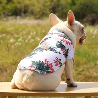 2022new fashion gift for pet summer dog clothes cool beach hawaiian style dog cat shirt short sleeve coconut tree printing cloth