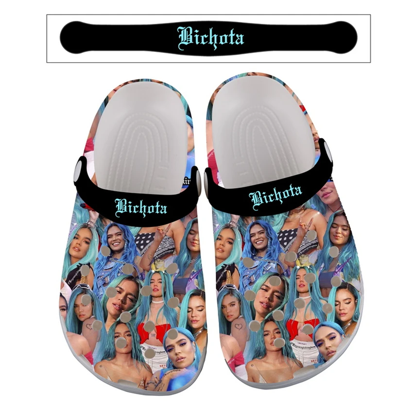 

Женские сандалии Karolg с принтом плохого кролика, летние легсветильник дышащие пляжные тапки, садовая обувь для женщин, модель 36-48, 2022