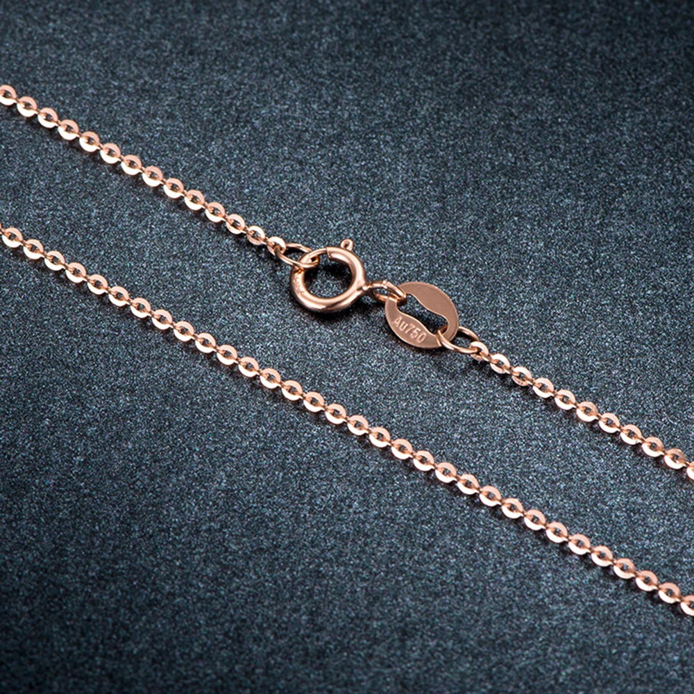 Аутентичное женское ожерелье из настоящего твердого розового золота 18 карат 1 5