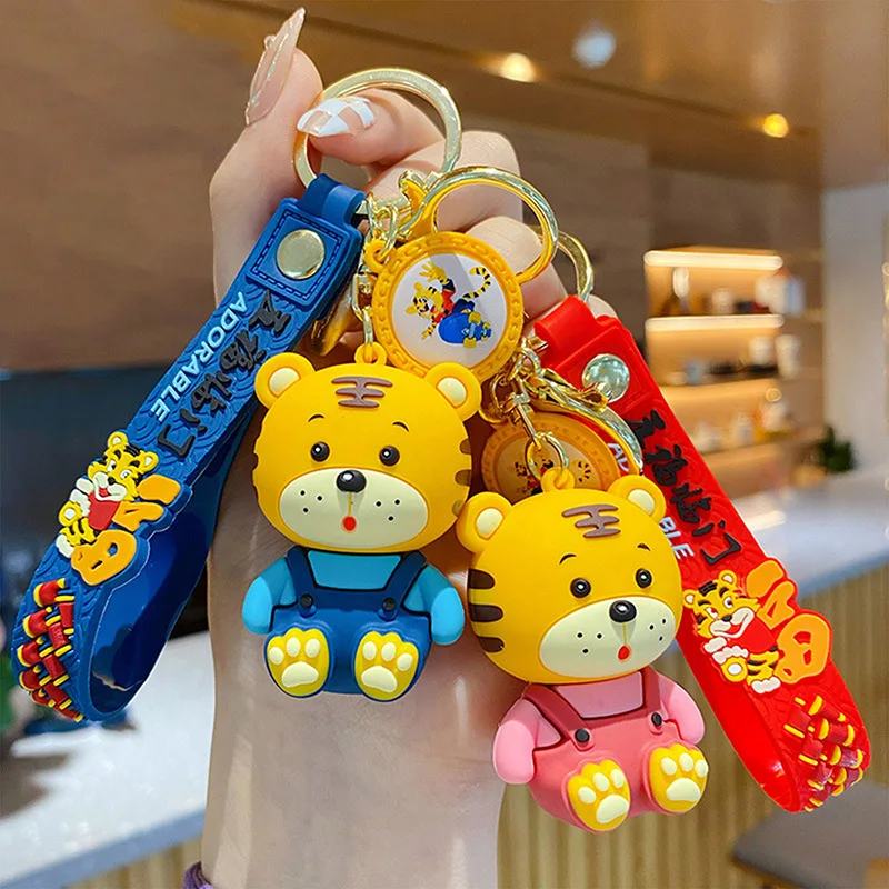 

Cartoon Tiger Rabbit Animal Mobile Phone Straps Creative Keychain Women Luggage Tag Phone Lanyard Rope Bag Pendant Doll