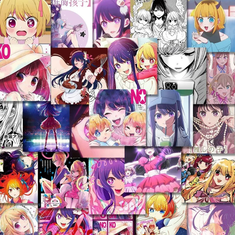 

Oshi No Ko Anime Sticker Hoshino Ai Aqua Ruby Stickers School Supplies Student Stationery Cute Laptop IPad Phone Case Cute Decor