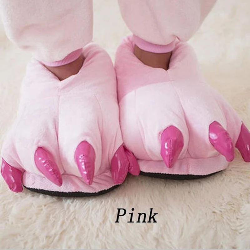 Women Men Children Shoes Paw Funny Animal Christmas Monster Dinosaur Claw Plush